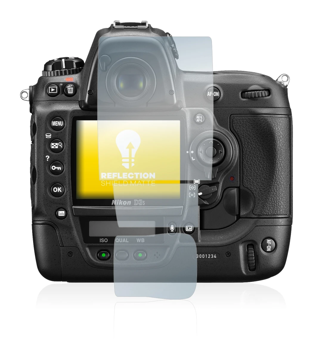 Imagen del dispositivo Nikon D3S con una amplia variedad de protectores de pantalla.