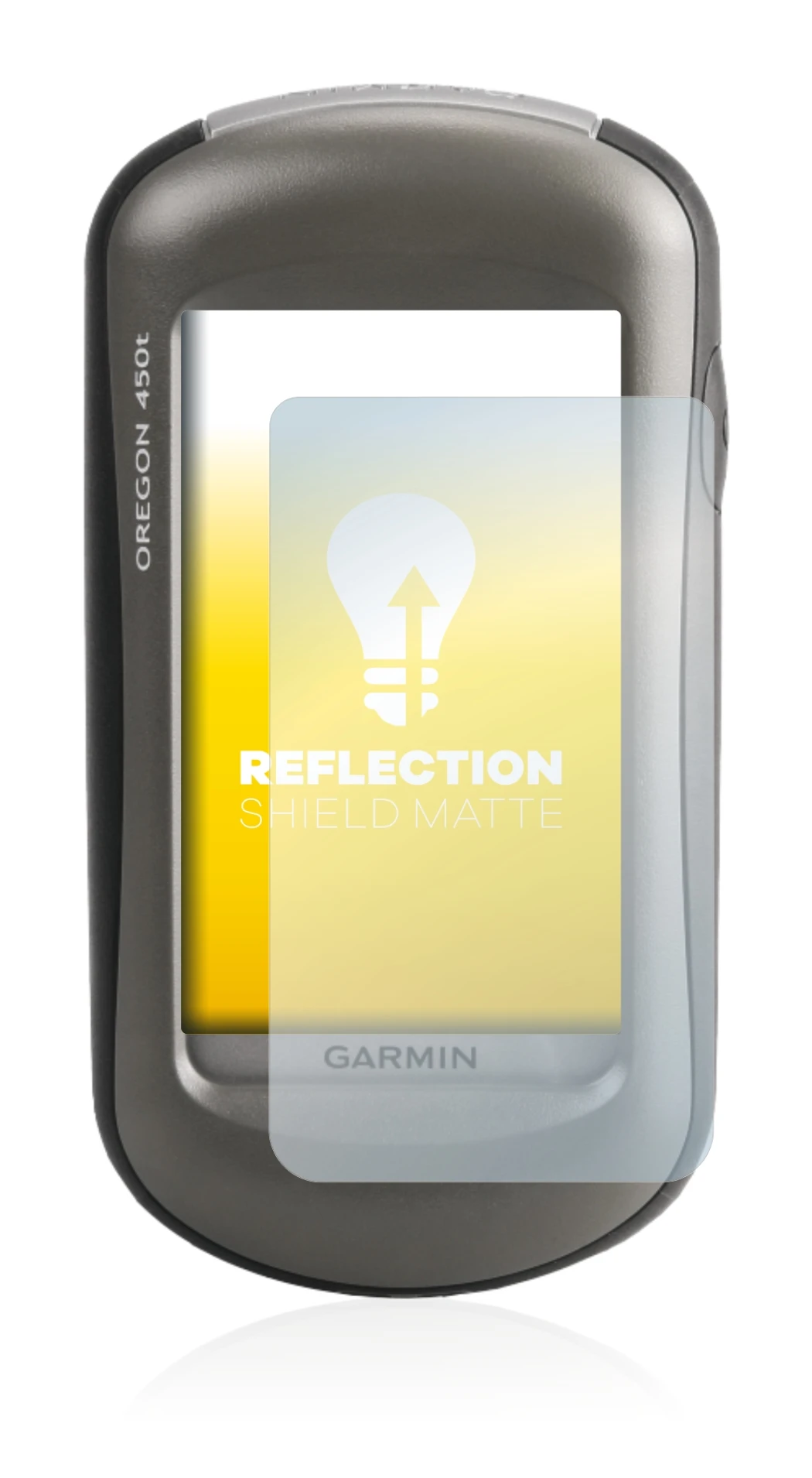 Imagen del dispositivo Garmin Oregon 450 con una amplia variedad de protectores de pantalla.