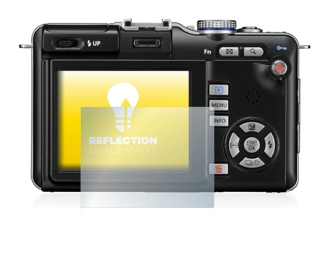 Imagen del dispositivo Olympus PEN E-PL1 con una amplia variedad de protectores de pantalla.
