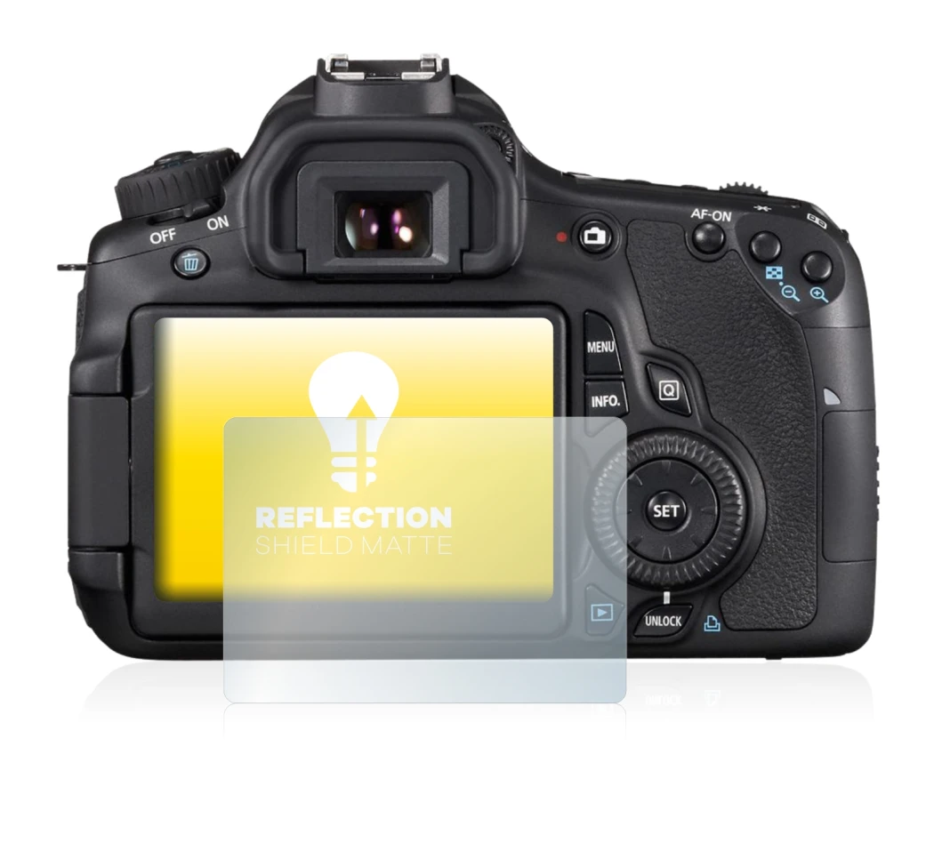 Imagen del dispositivo Canon EOS 60D con una amplia variedad de protectores de pantalla.