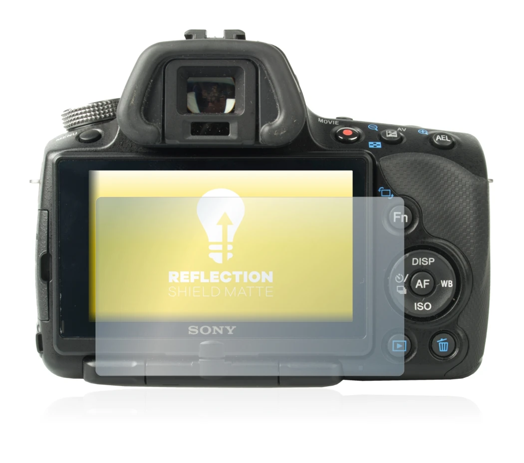 Imagen del dispositivo Sony Alpha 55 (SLT-A55V) con una amplia variedad de protectores de pantalla.