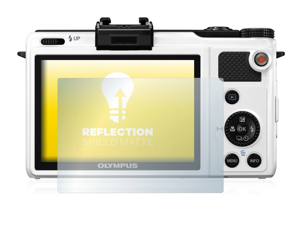Imagen del dispositivo Olympus XZ-1 con una amplia variedad de protectores de pantalla.