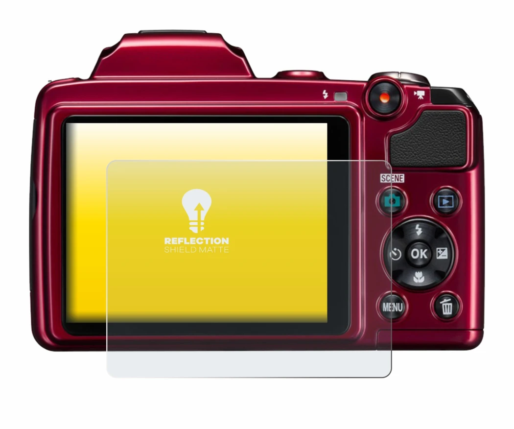 Imagen del dispositivo Nikon Coolpix L120 con una amplia variedad de protectores de pantalla.