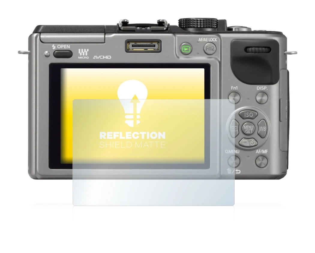 Imagen del dispositivo Panasonic Lumix DMC-GX1 con una amplia variedad de protectores de pantalla.