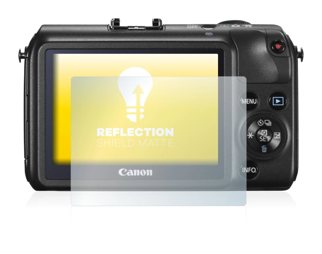 Imagen del dispositivo Canon EOS M con una amplia variedad de protectores de pantalla.