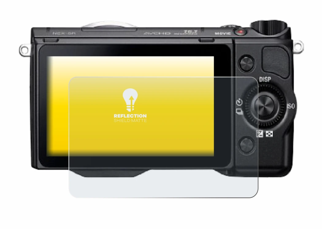 Imagen del dispositivo Sony Alpha NEX-5R con una amplia variedad de protectores de pantalla.