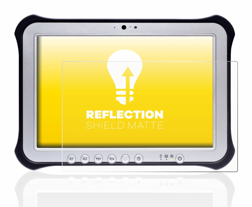 Imagen del dispositivo Panasonic Toughpad FZ-G1 con una amplia variedad de protectores de pantalla.