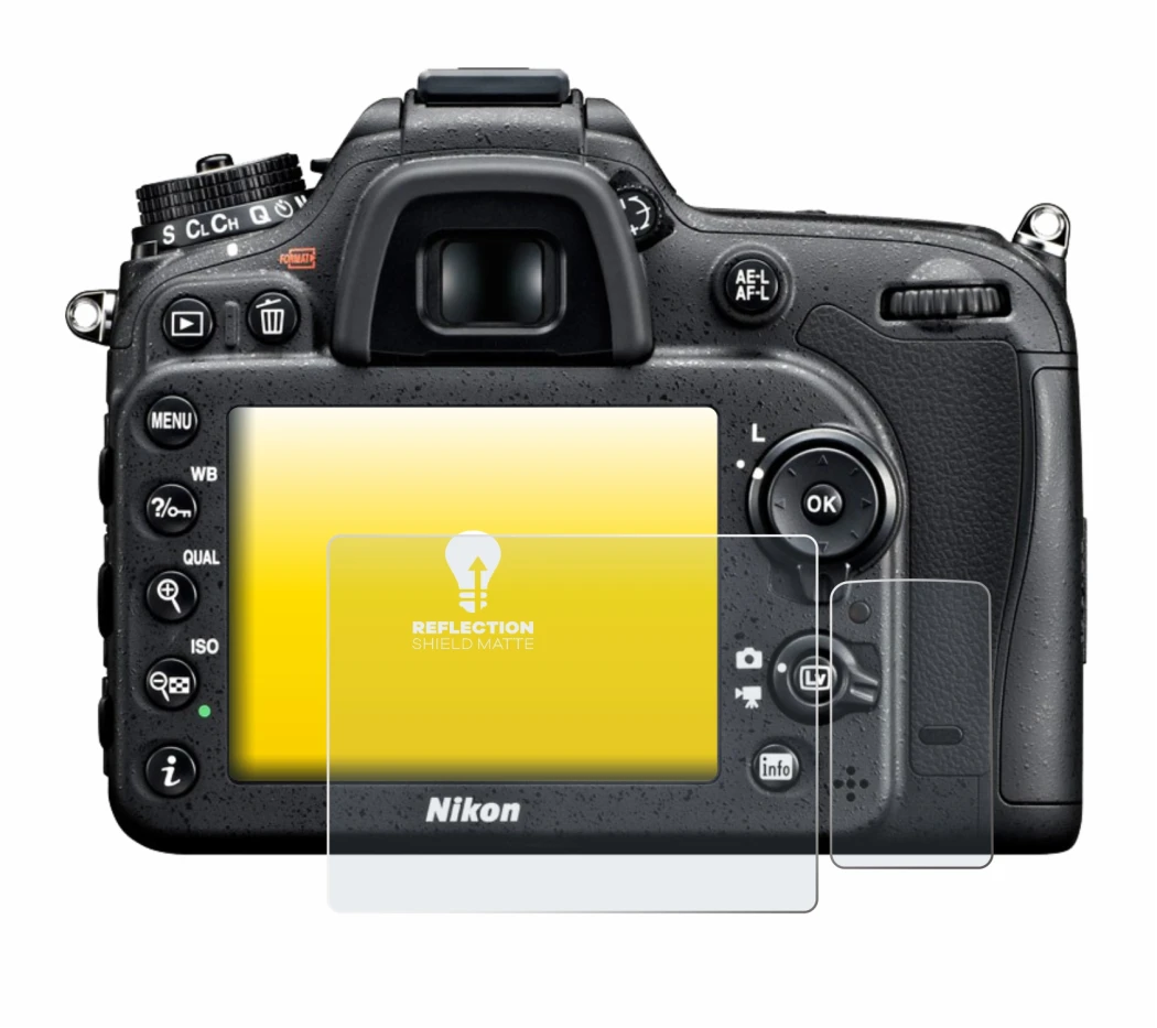 Imagen del dispositivo Nikon D7100 con una amplia variedad de protectores de pantalla.
