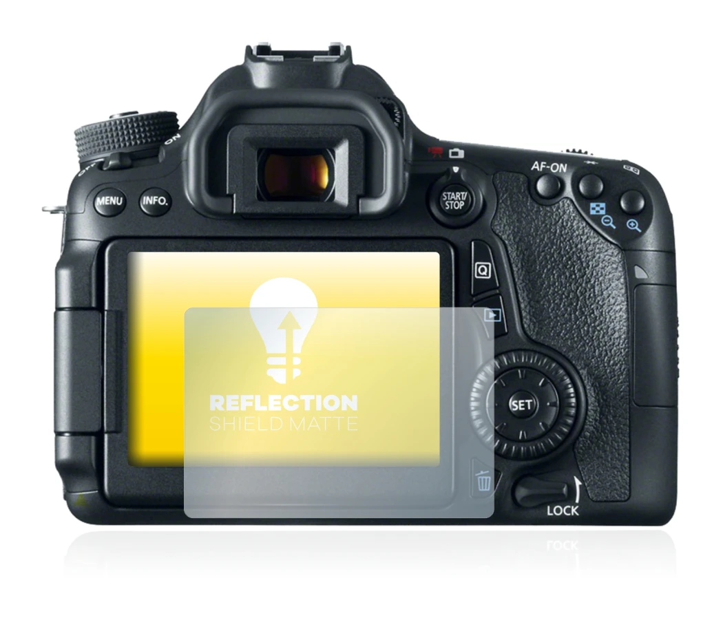 Imagen del dispositivo Canon EOS 70D con una amplia variedad de protectores de pantalla.