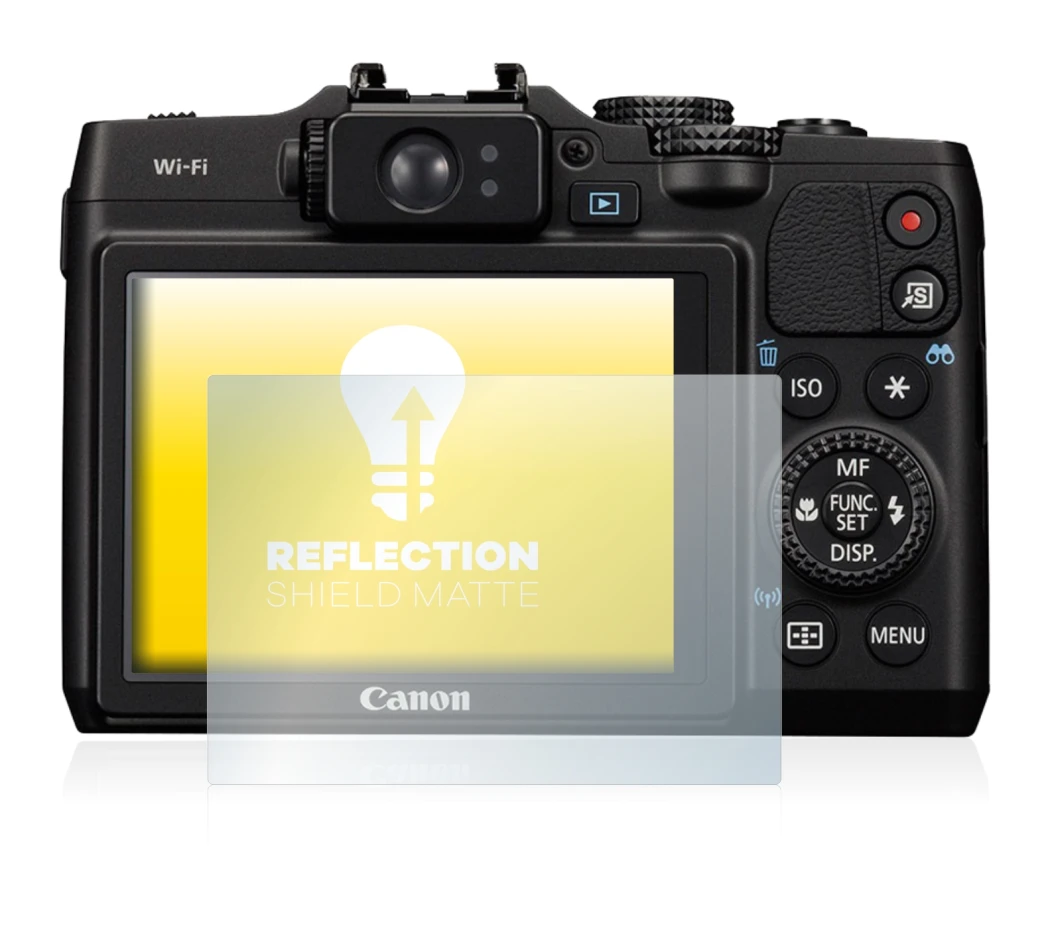 Imagen del dispositivo Canon PowerShot G16 con una amplia variedad de protectores de pantalla.