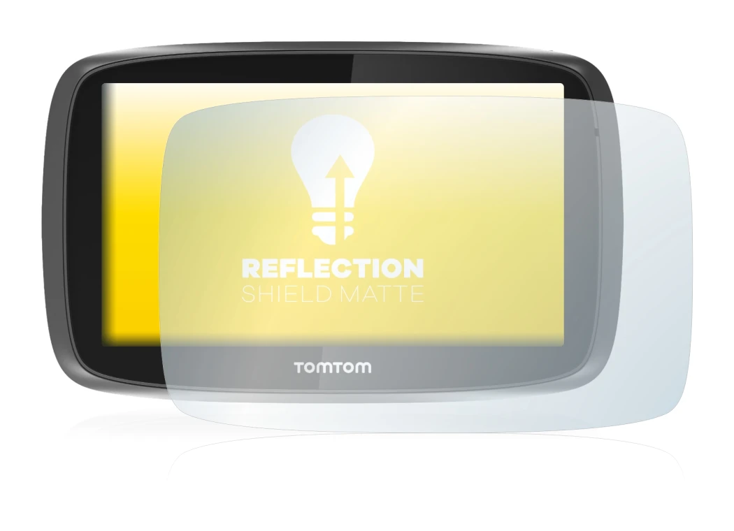Imagen del dispositivo TomTom GO 5000 con una amplia variedad de protectores de pantalla.