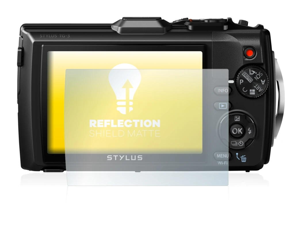 Imagen del dispositivo Olympus Stylus Tough TG-3 con una amplia variedad de protectores de pantalla.