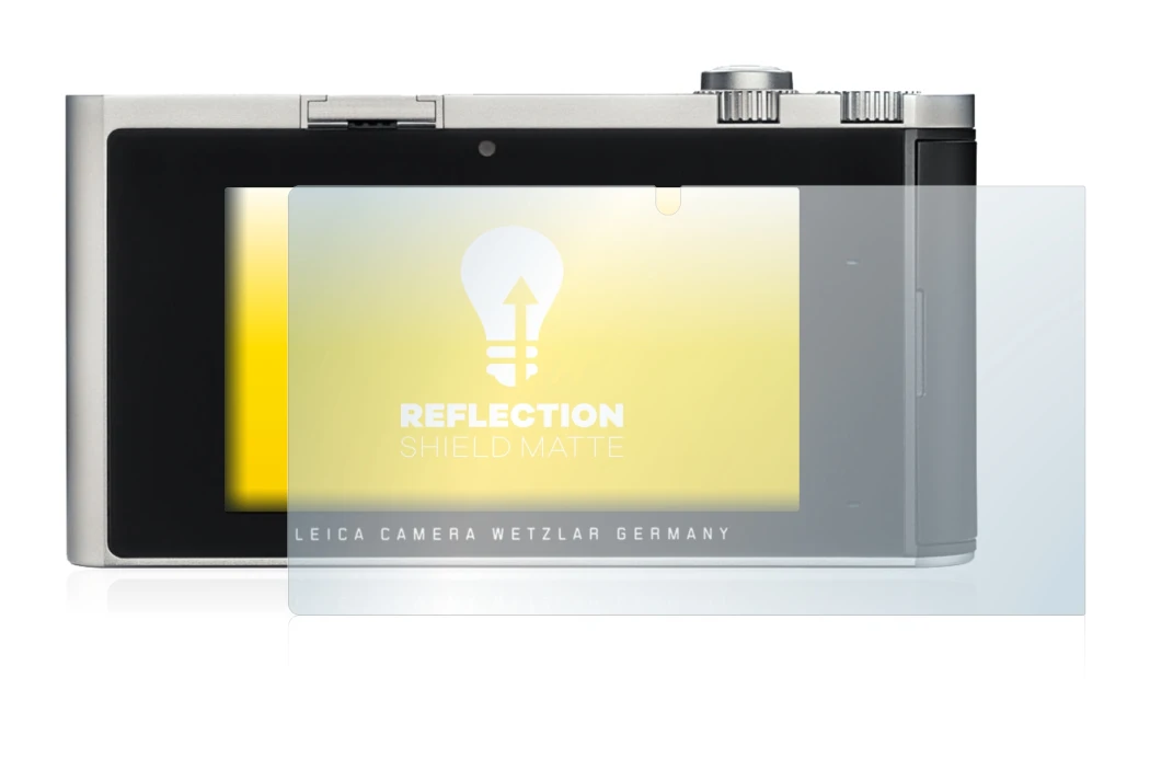 Imagen del dispositivo Leica T (Typ 701) con una amplia variedad de protectores de pantalla.