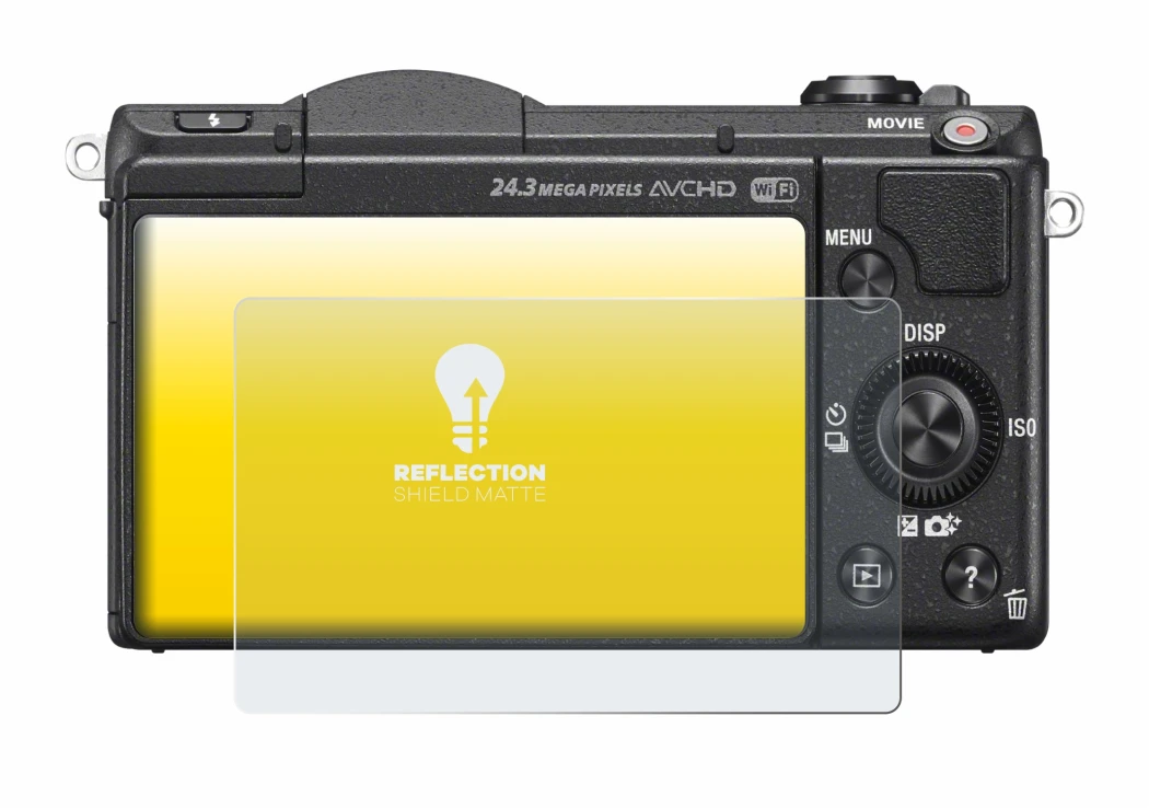 Imagen del dispositivo Sony Alpha 5100 (DSLR-A5100) con una amplia variedad de protectores de pantalla.