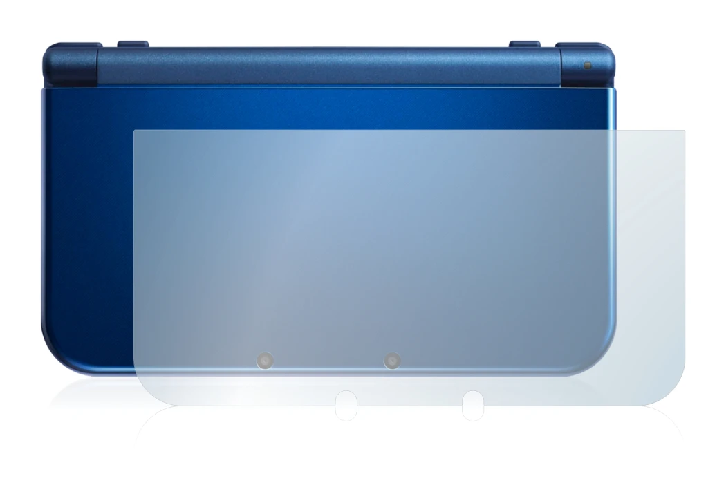 Imagen del dispositivo Nintendo New 3DS XL (carcasa) con una amplia variedad de protectores de pantalla.