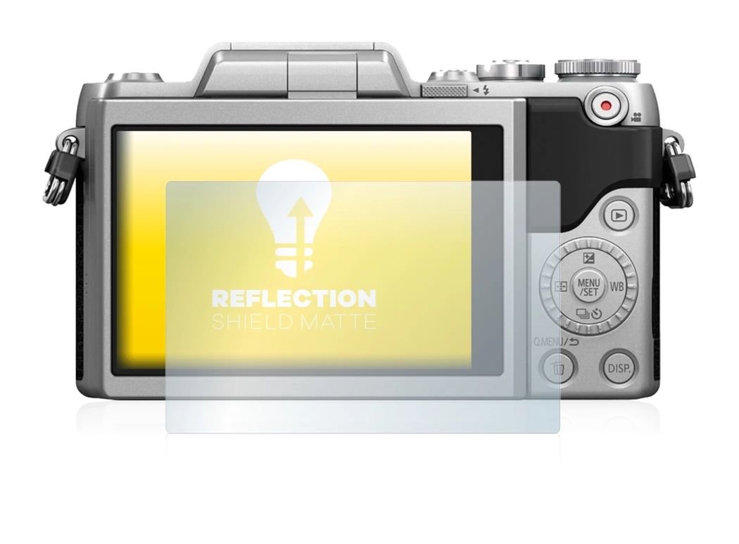 Imagen del dispositivo Panasonic Lumix DMC-GF7 con una amplia variedad de protectores de pantalla.