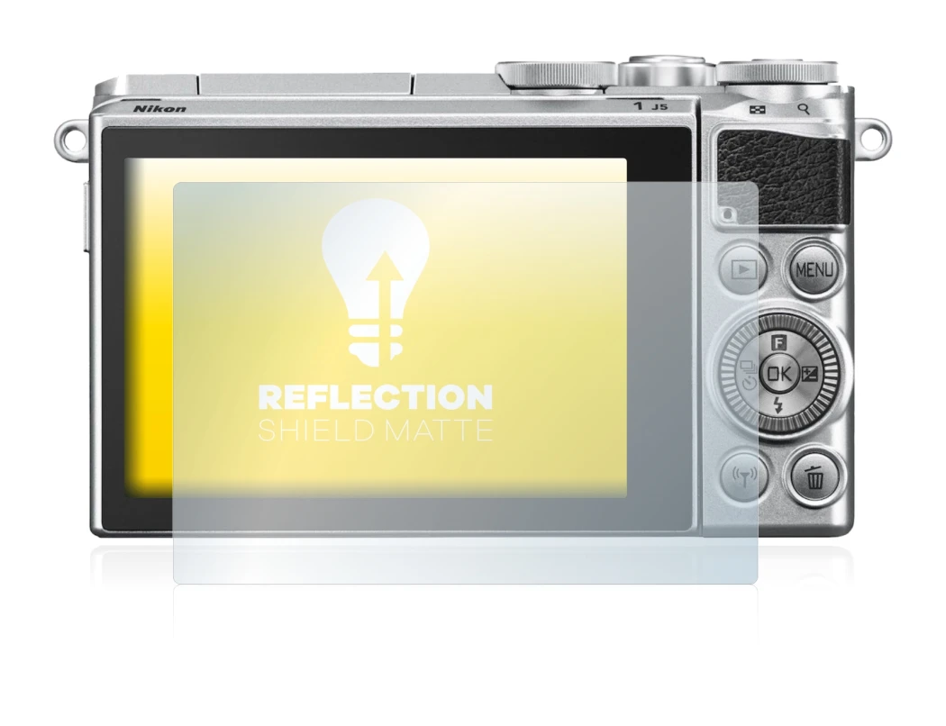 Imagen del dispositivo Nikon 1 J5 con una amplia variedad de protectores de pantalla.