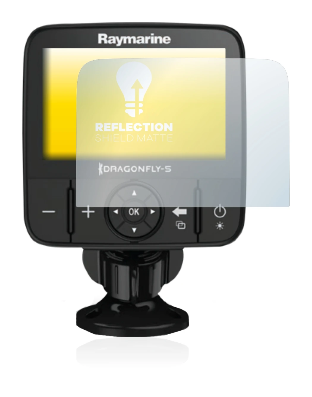 Imagen del dispositivo Raymarine Dragonfly 5 con una amplia variedad de protectores de pantalla.