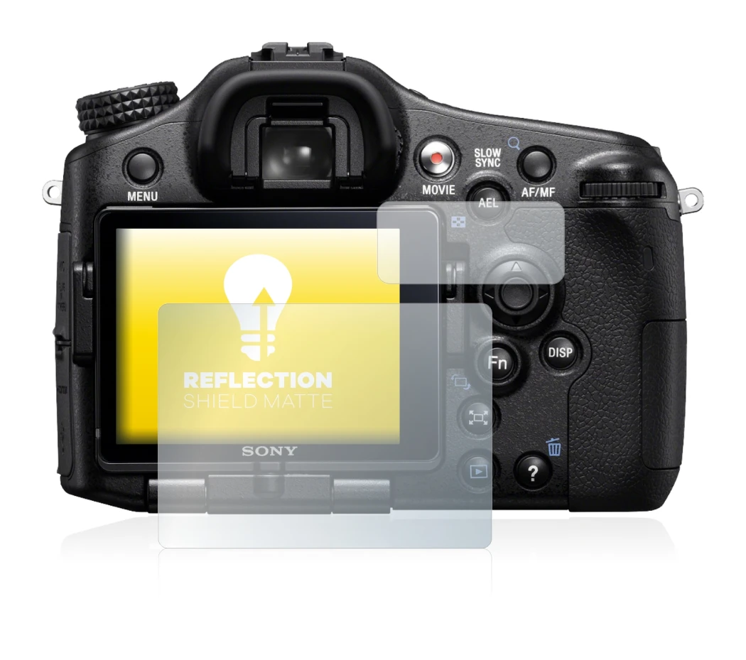Imagen del dispositivo Sony Alpha 77 (SLT-77) con una amplia variedad de protectores de pantalla.