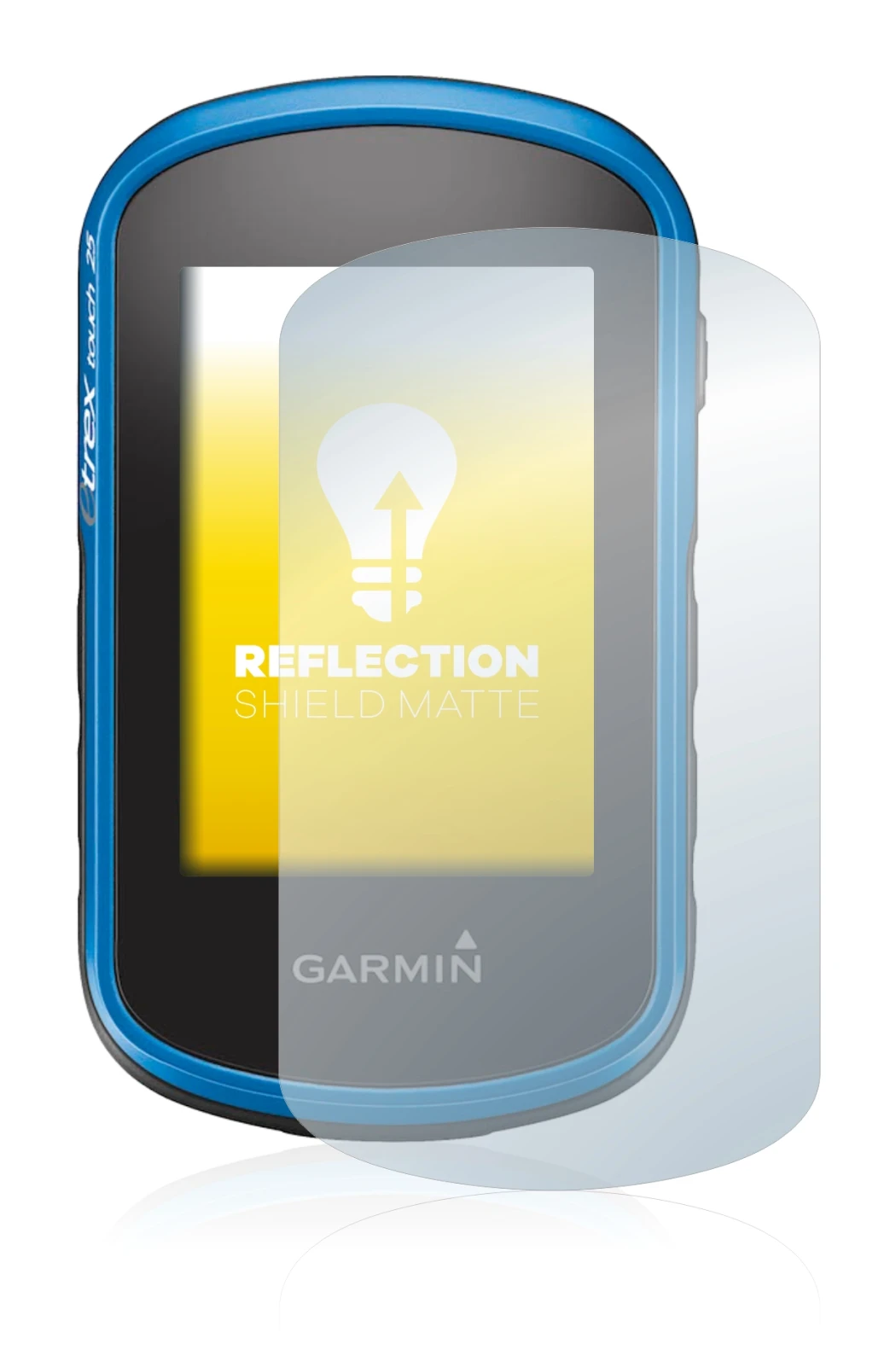 Imagen del dispositivo Garmin eTrex Touch 25 con una amplia variedad de protectores de pantalla.