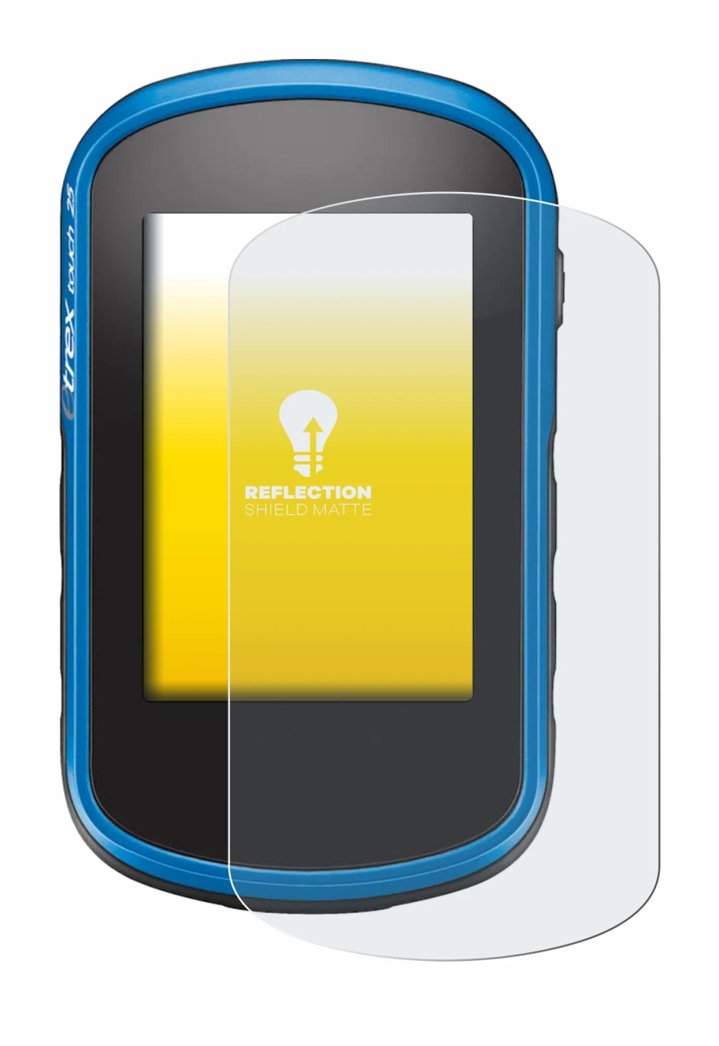 Imagen del dispositivo Garmin eTrex Touch 35 con una amplia variedad de protectores de pantalla.