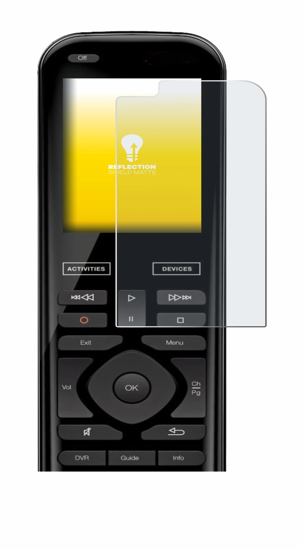 Imagen del dispositivo Logitech Harmony 950 con una amplia variedad de protectores de pantalla.