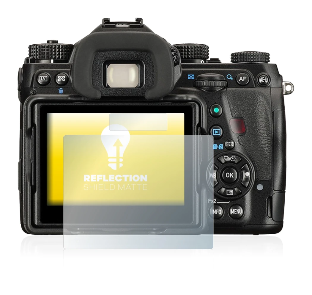 Imagen del dispositivo Pentax K-1 con una amplia variedad de protectores de pantalla.