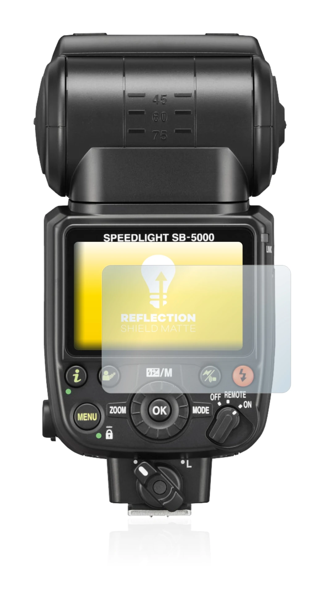 Imagen del dispositivo Nikon SB-5000 con una amplia variedad de protectores de pantalla.
