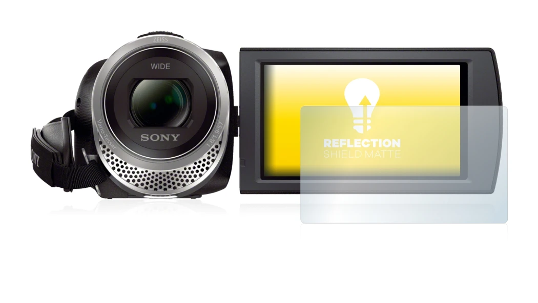 Imagen del dispositivo Sony FDR-AX53 con una amplia variedad de protectores de pantalla.