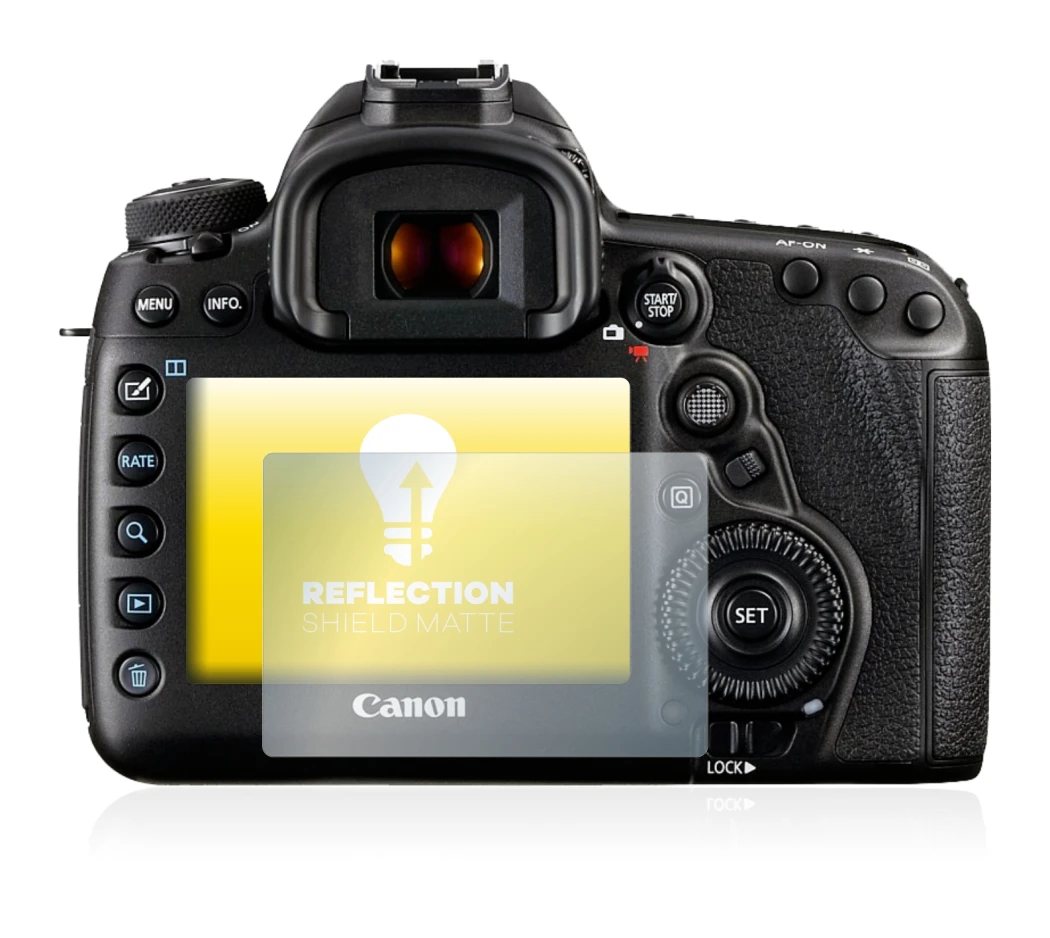 Imagen del dispositivo Canon EOS 5D Mark IV con una amplia variedad de protectores de pantalla.