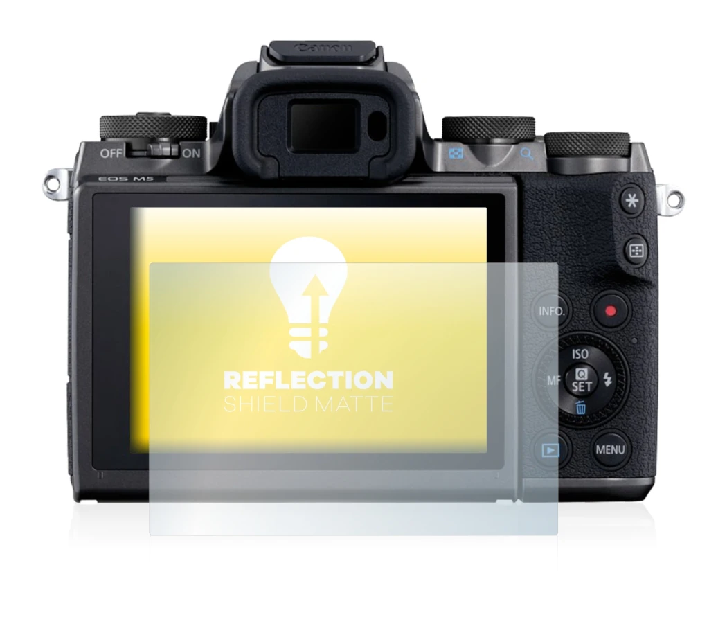 Imagen del dispositivo Canon EOS M5 con una amplia variedad de protectores de pantalla.