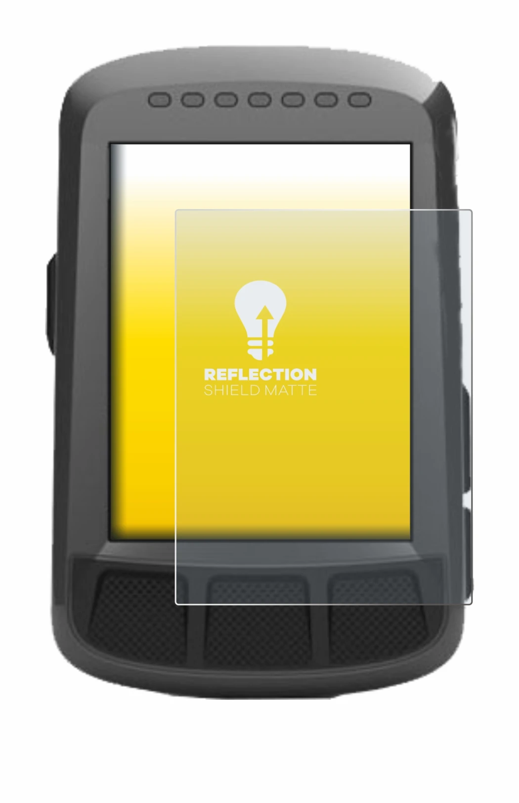 Imagen del dispositivo Wahoo Elemnt Bolt GPS con una amplia variedad de protectores de pantalla.