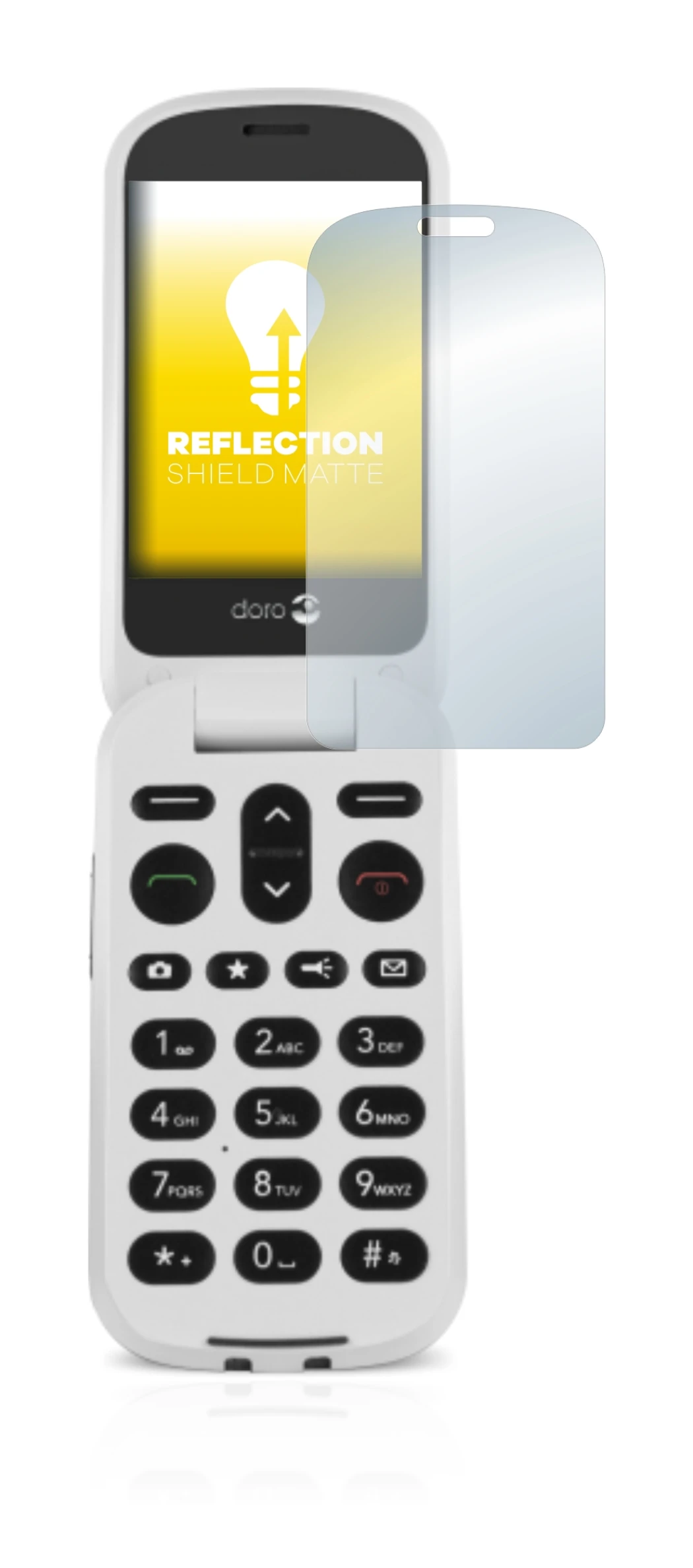 Imagen del dispositivo Doro 6050 con una amplia variedad de protectores de pantalla.