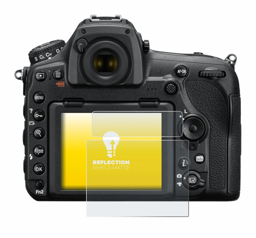 Imagen del dispositivo Nikon D850 con una amplia variedad de protectores de pantalla.