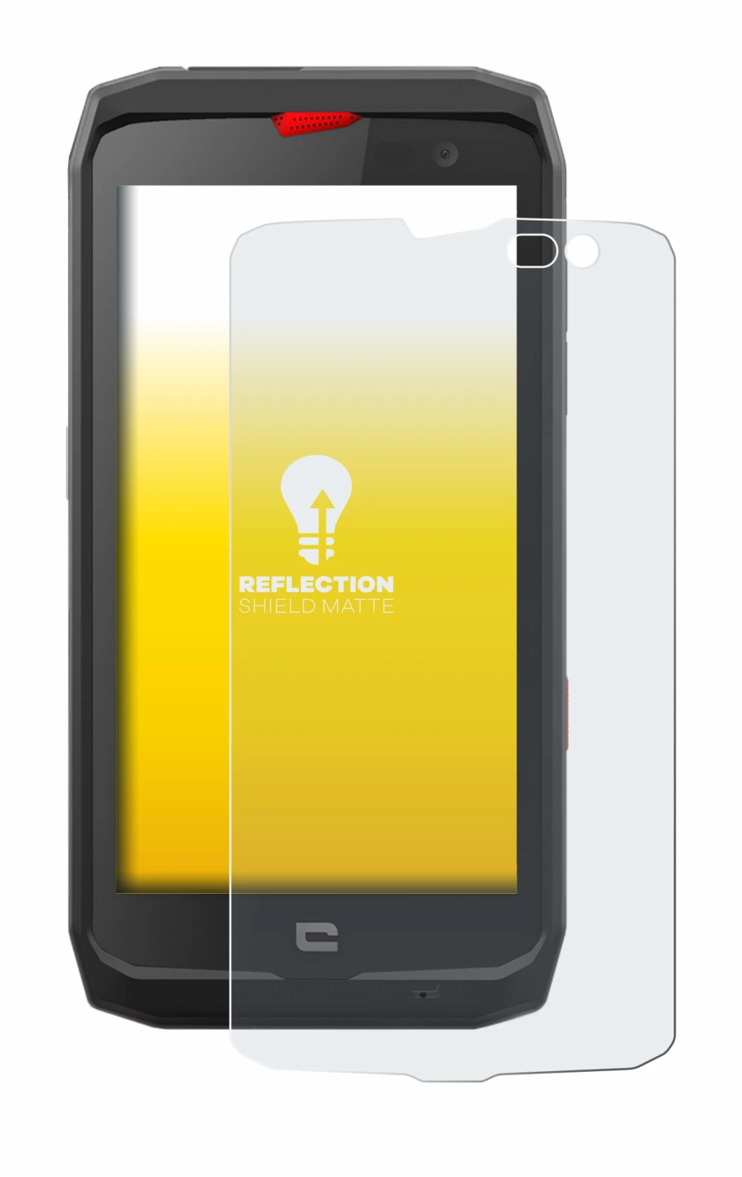 Imagen del dispositivo Crosscall Action X3 con una amplia variedad de protectores de pantalla.
