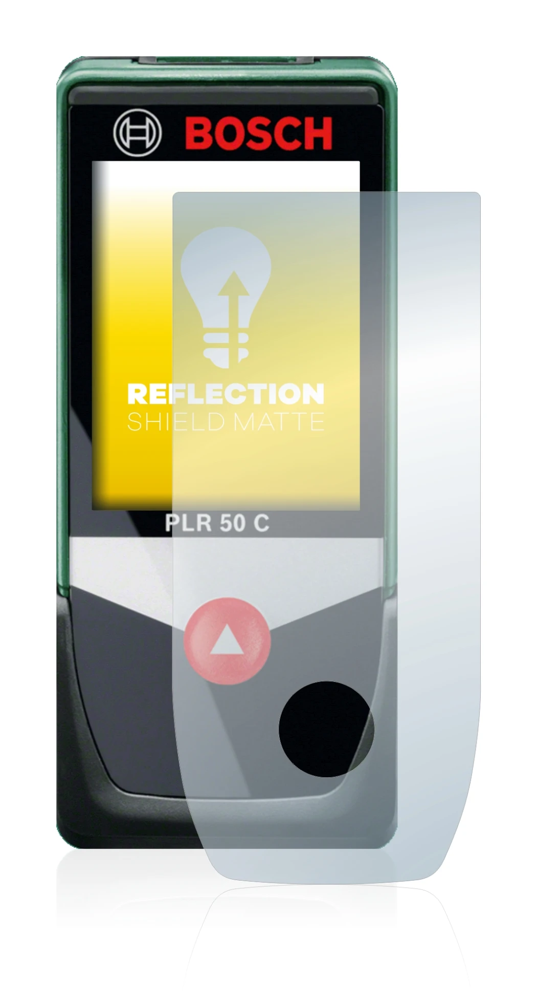 Imagen del dispositivo Bosch PLR 50 C con una amplia variedad de protectores de pantalla.