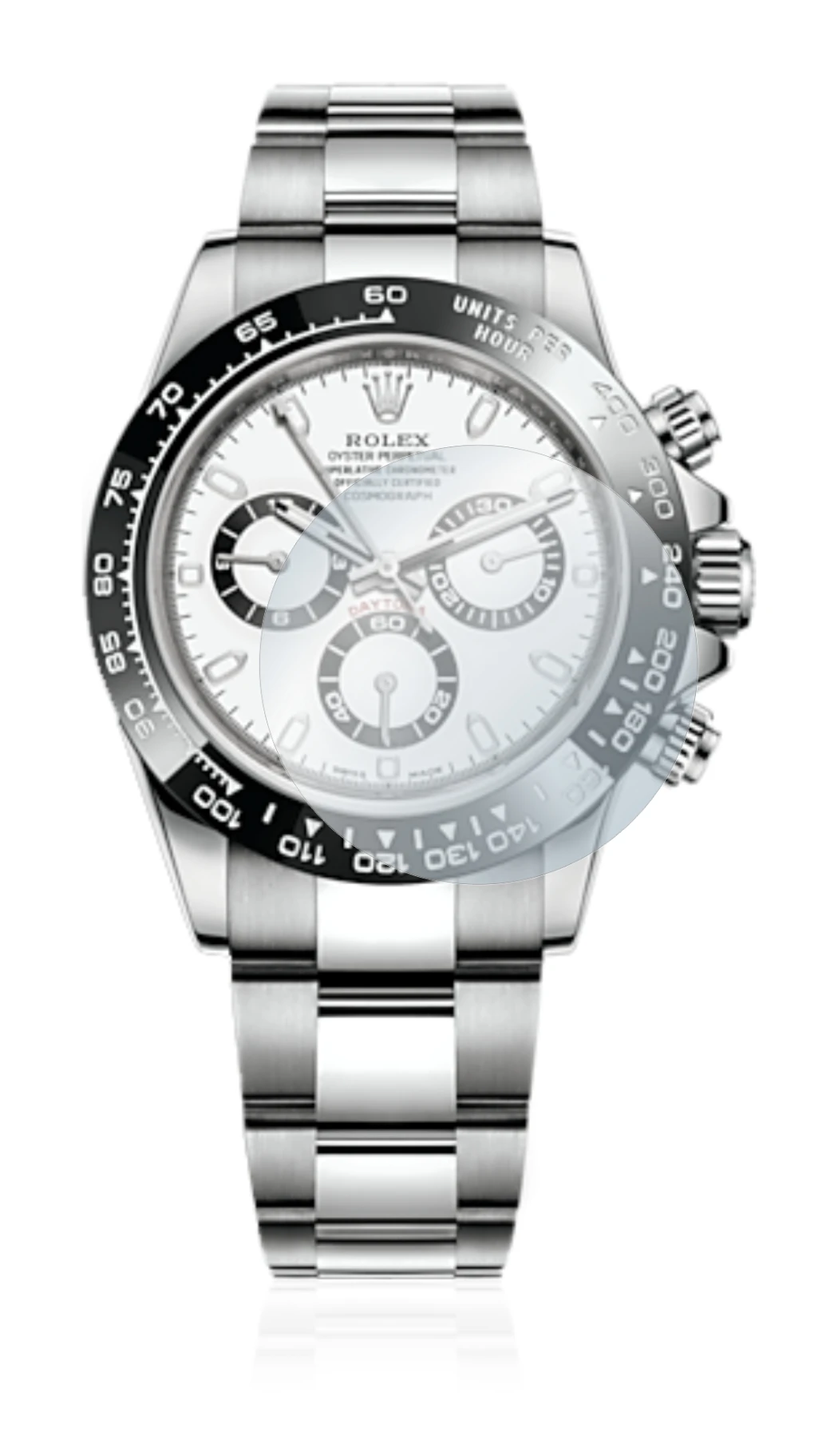 Imagen del dispositivo Rolex Cosmograph Daytona (40 mm) con una amplia variedad de protectores de pantalla.