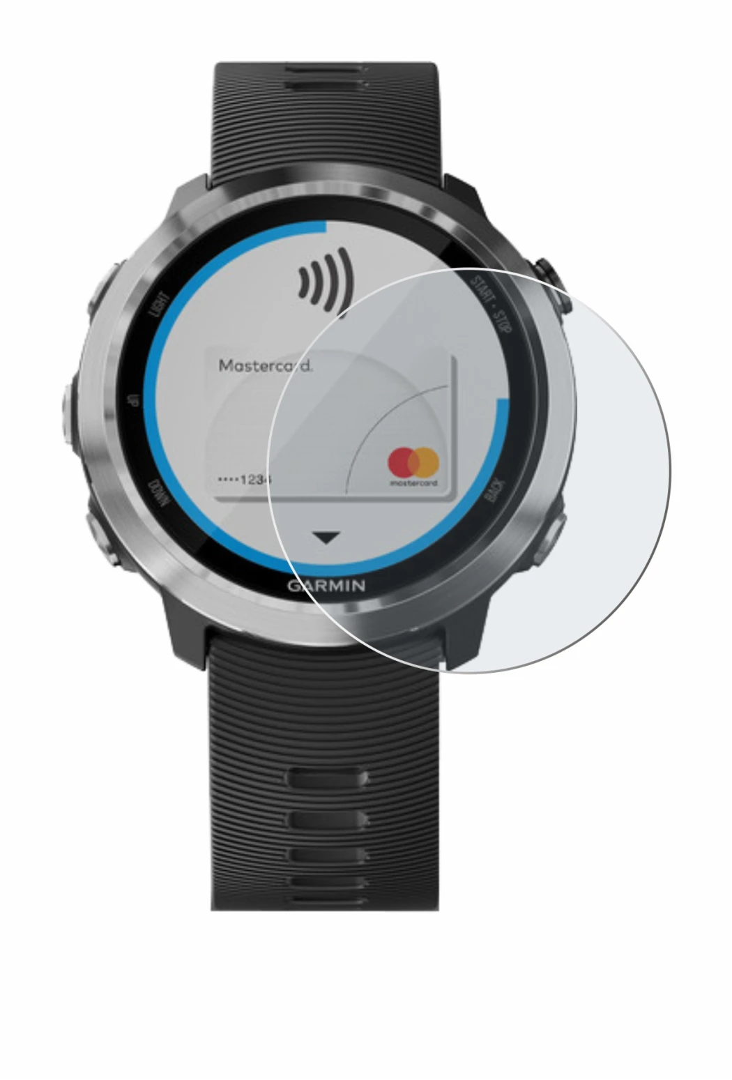 Imagen del dispositivo Garmin Forerunner 645 con una amplia variedad de protectores de pantalla.
