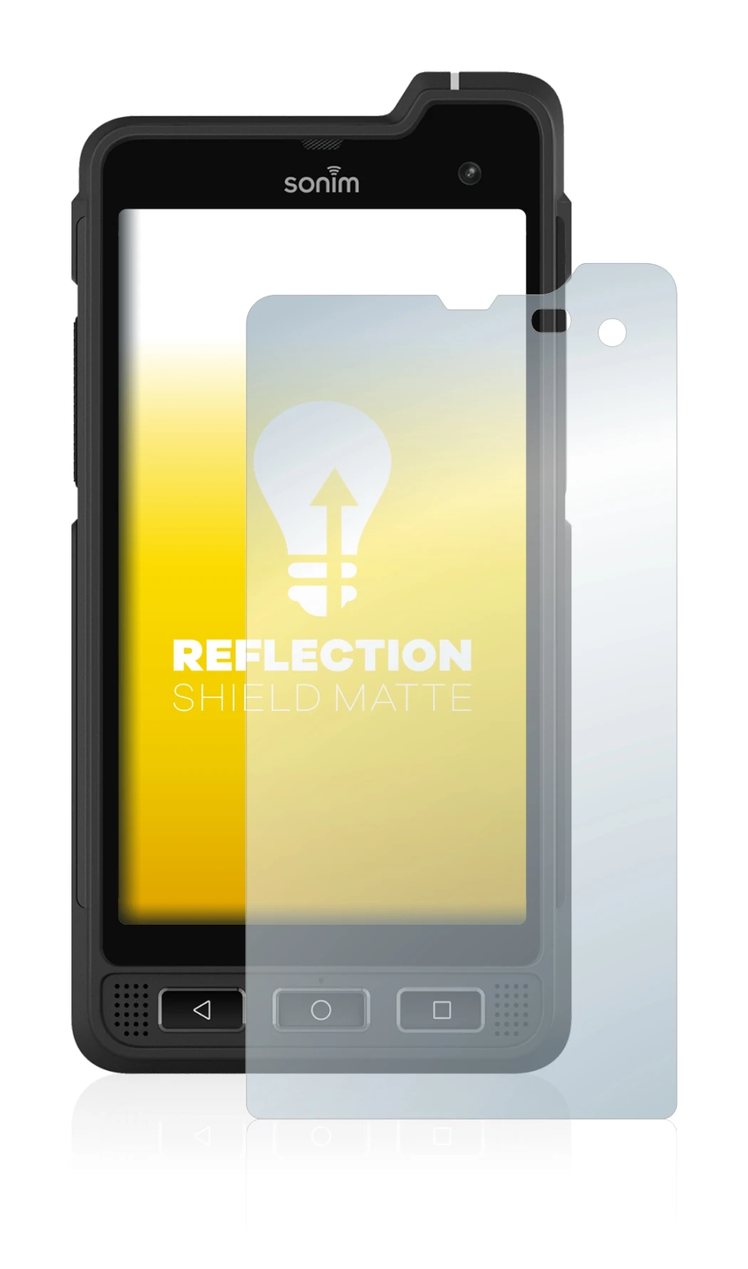 Imagen del dispositivo Sonim XP8 con una amplia variedad de protectores de pantalla.