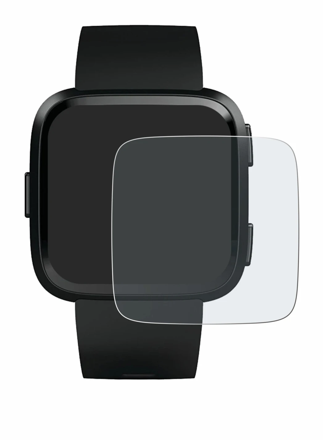 Imagen del dispositivo Fitbit Versa con una amplia variedad de protectores de pantalla.