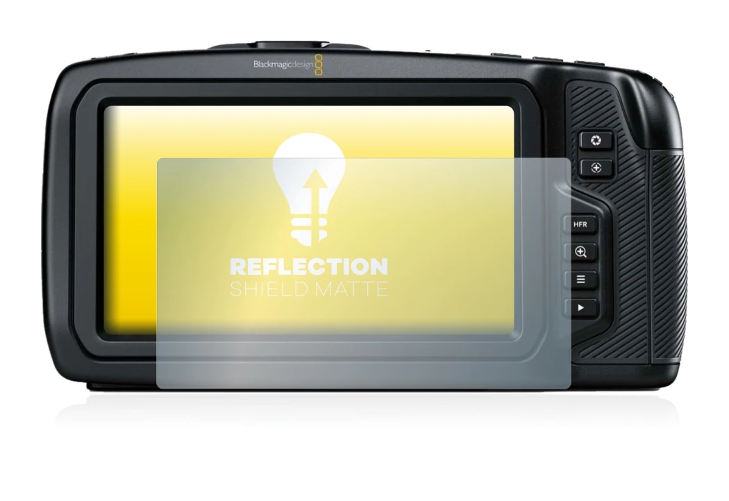 Imagen del dispositivo Blackmagic Pocket Cinema Camera 4K con una amplia variedad de protectores de pantalla.