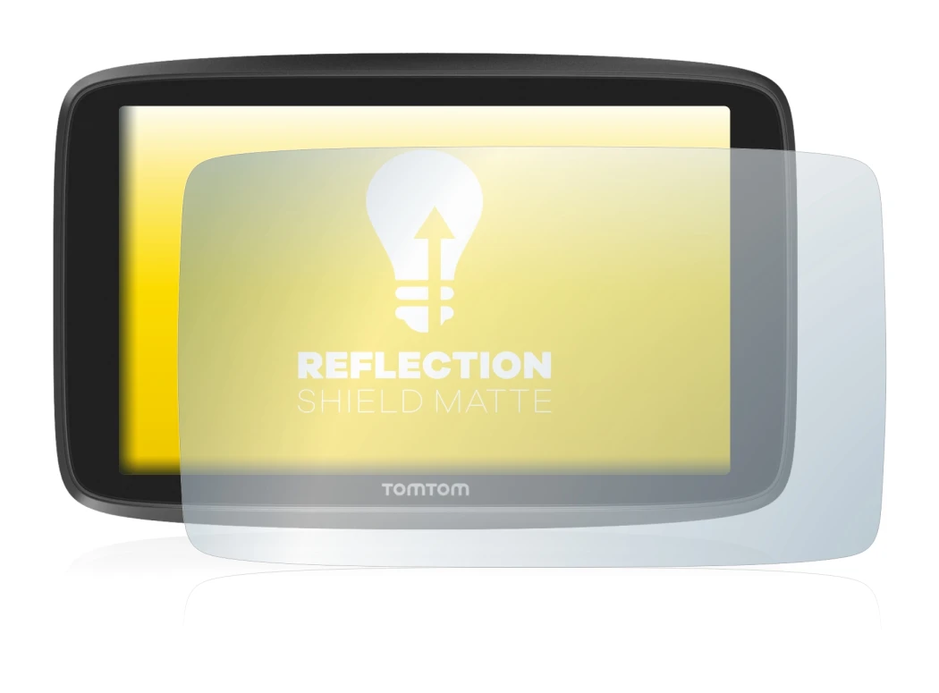 Imagen del dispositivo TomTom GO Camper con una amplia variedad de protectores de pantalla.