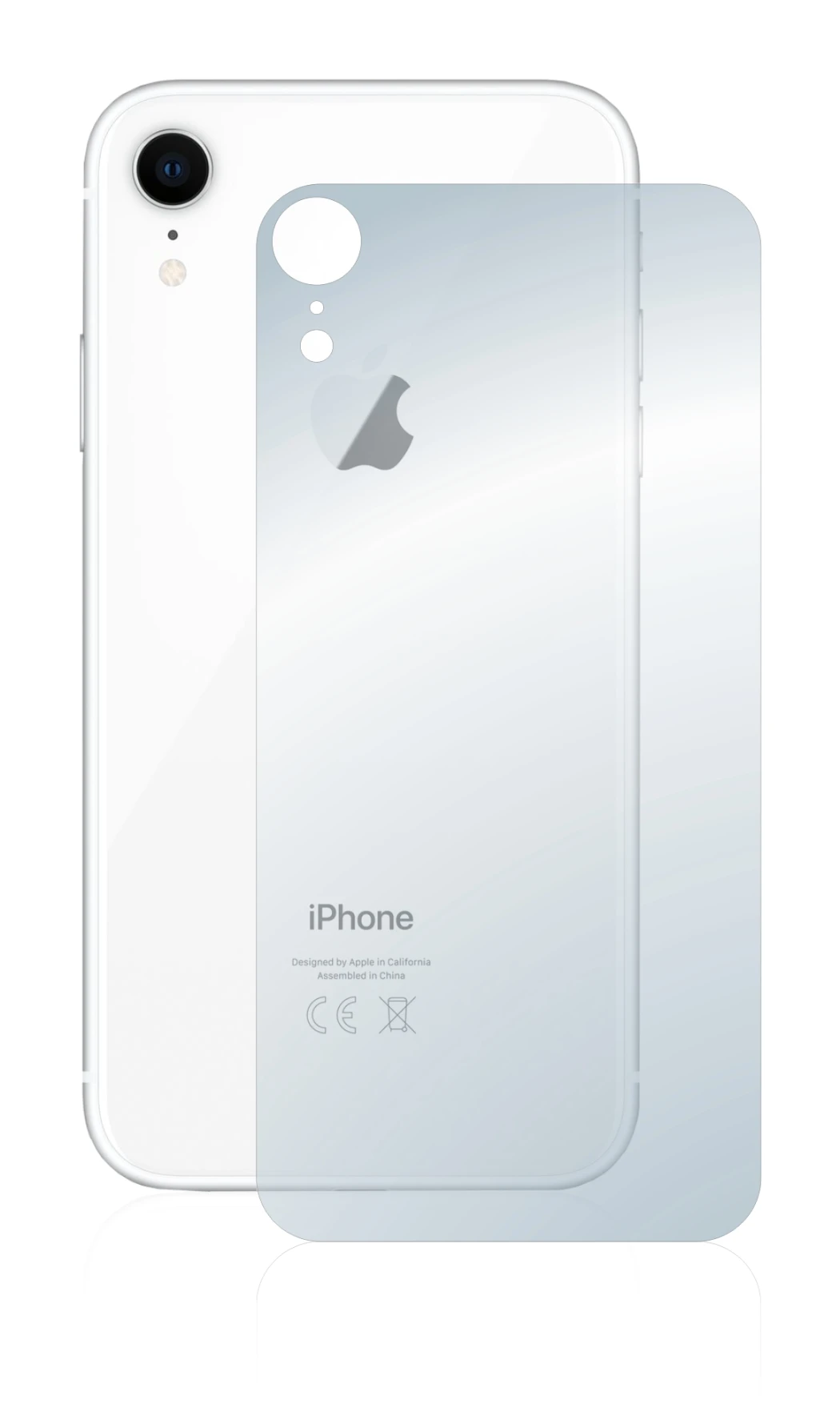 Imagen del dispositivo Apple iPhone XR (Trasera) con una amplia variedad de protectores de pantalla.
