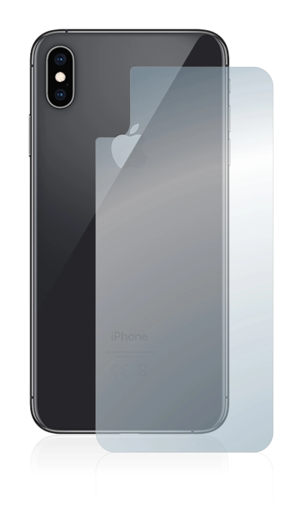 Imagen del dispositivo Apple iPhone Xs Max (Trasera) con una amplia variedad de protectores de pantalla.