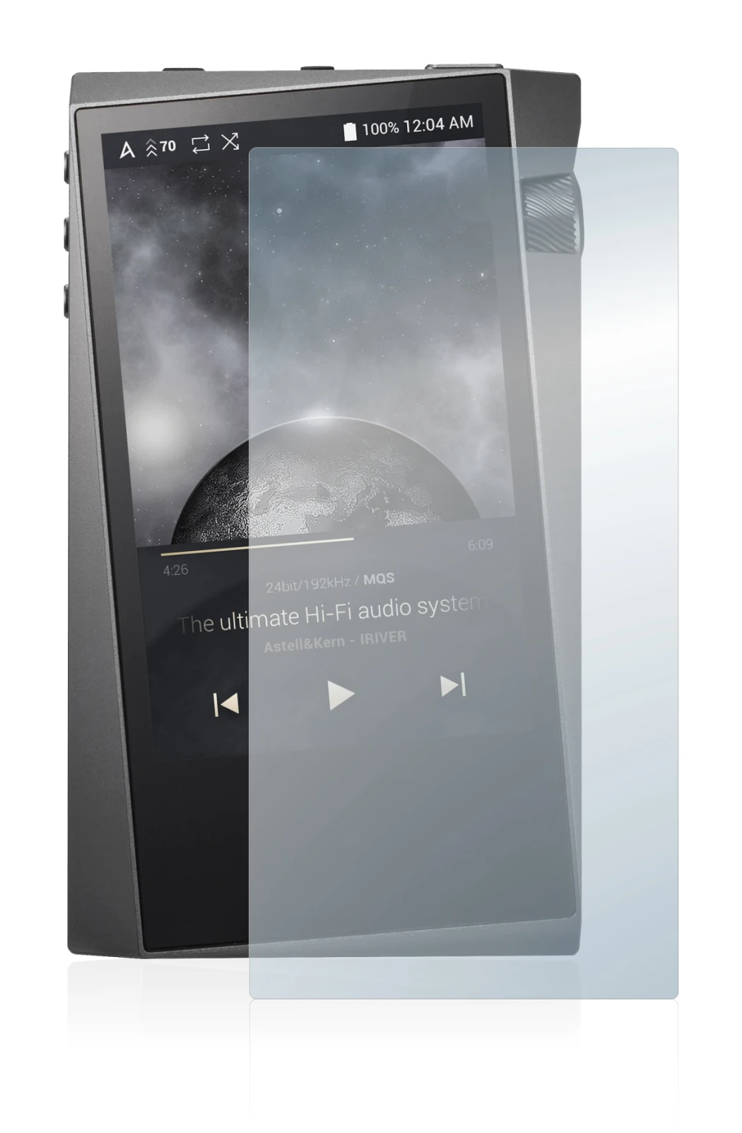 Imagen del dispositivo Astell&Kern A&norma SR15 con una amplia variedad de protectores de pantalla.