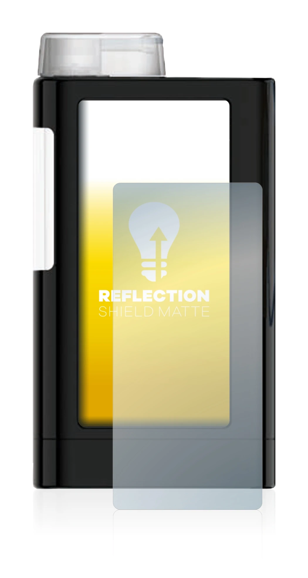 Imagen del dispositivo Mylife YpsoPump con una amplia variedad de protectores de pantalla.
