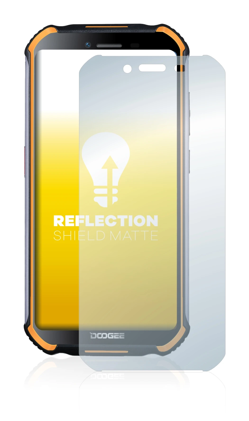 Imagen del dispositivo Doogee S40 con una amplia variedad de protectores de pantalla.