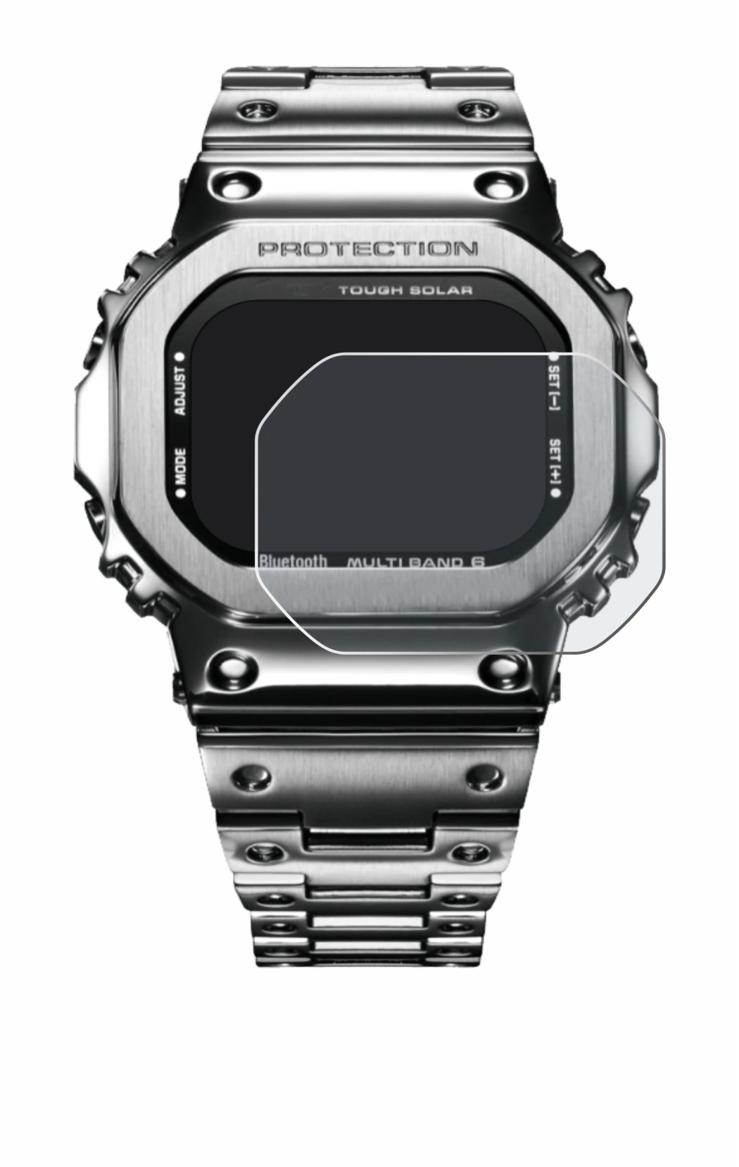 Imagen del dispositivo Casio G-Shock GMW-B5000D-1ER con una amplia variedad de protectores de pantalla.