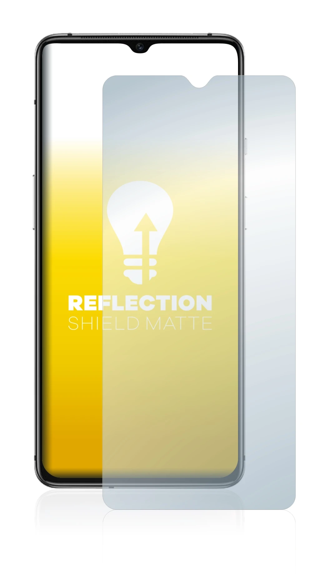 Imagen del dispositivo OnePlus 7T con una amplia variedad de protectores de pantalla.