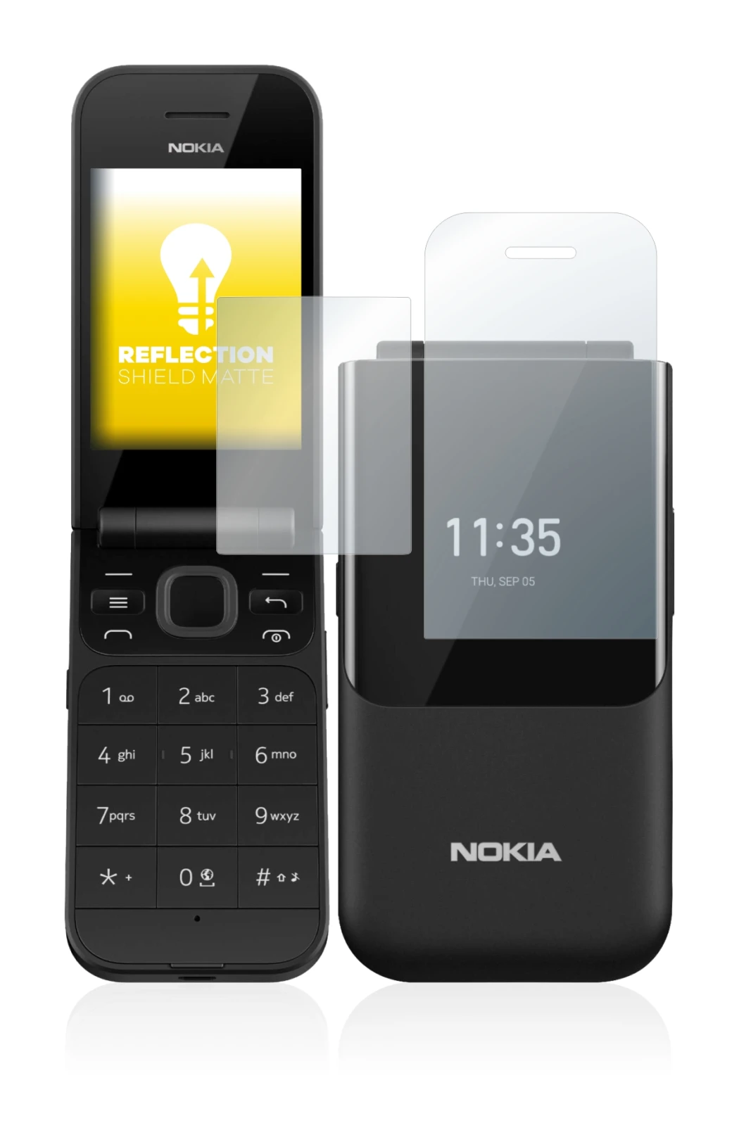 Imagen del dispositivo Nokia 2720 Flip con una amplia variedad de protectores de pantalla.